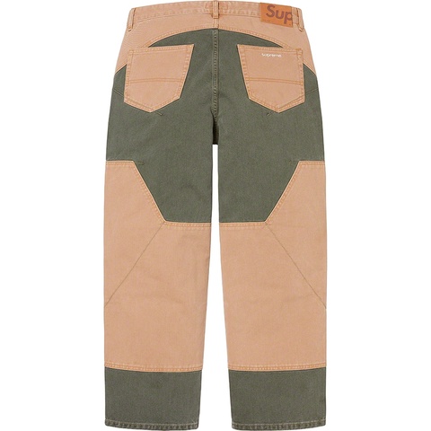 Supreme 2-Tone Paneled Jean - Brown