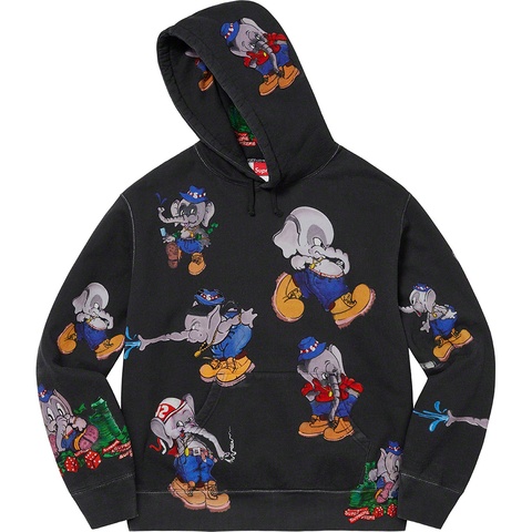 Supreme Elephant Hooded Sweatshirt - Black