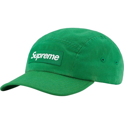 帽子 Supreme Washed Chino Twill Camp Cap Pine Washed Chino Twill Camp Cap - fall/winter 2025 - Supreme