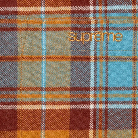 Supreme Plaid Flannel Shirt - Rust