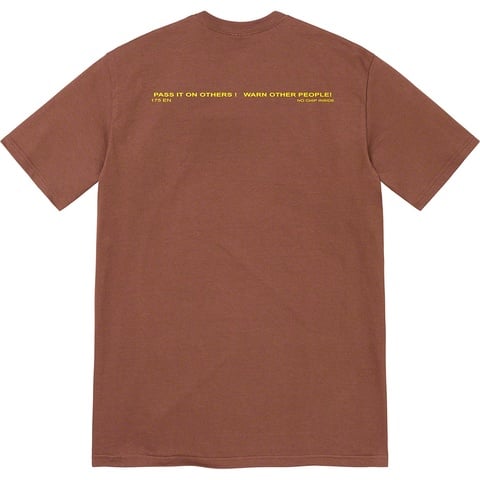 Supreme Warning Tee - Brown