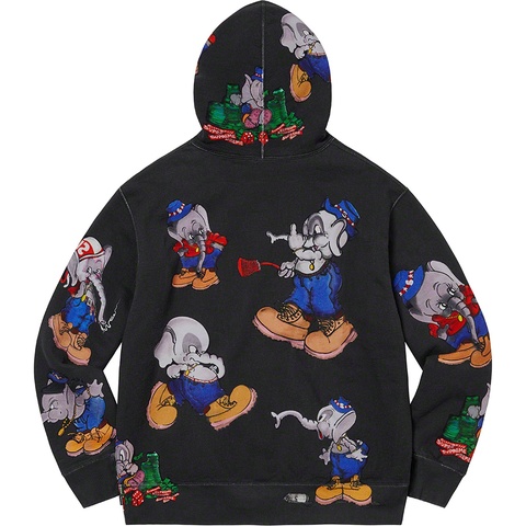 Supreme Elephant Hooded Sweatshirt - Black
