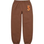 Supreme S Logo Sweatpant (FW22) - Brown