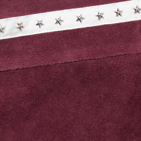 Supreme Studded Velour Track Jacket - Burgundy