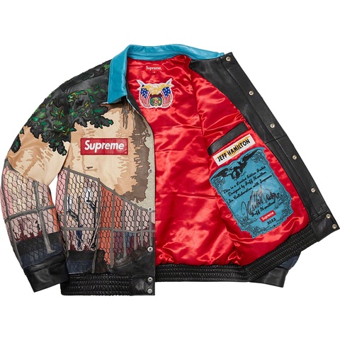 Supreme Jeff Hamilton Ridge Street Leather Jacket - Multicolor