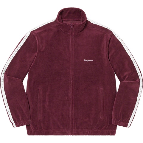 Supreme Studded Velour Track Jacket - Burgundy