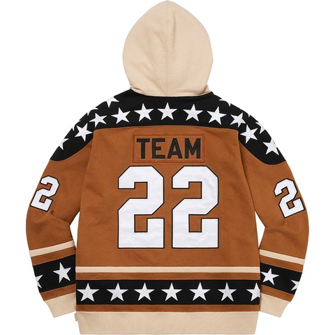 Supreme Hockey Hooded Sweatshirt - Brown