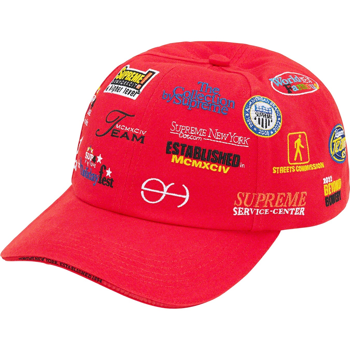 Supreme Sponsors 6-Panel (FW22) - Red - $54