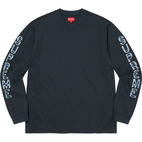 Supreme Cut Out L/S Top - Washed Navy