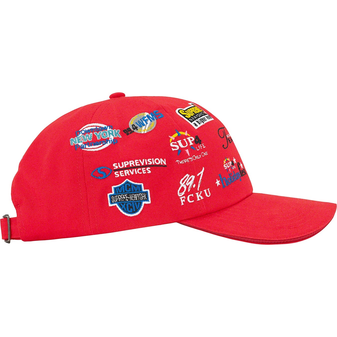 Supreme Sponsors 6-Panel (FW22) - Red - $54