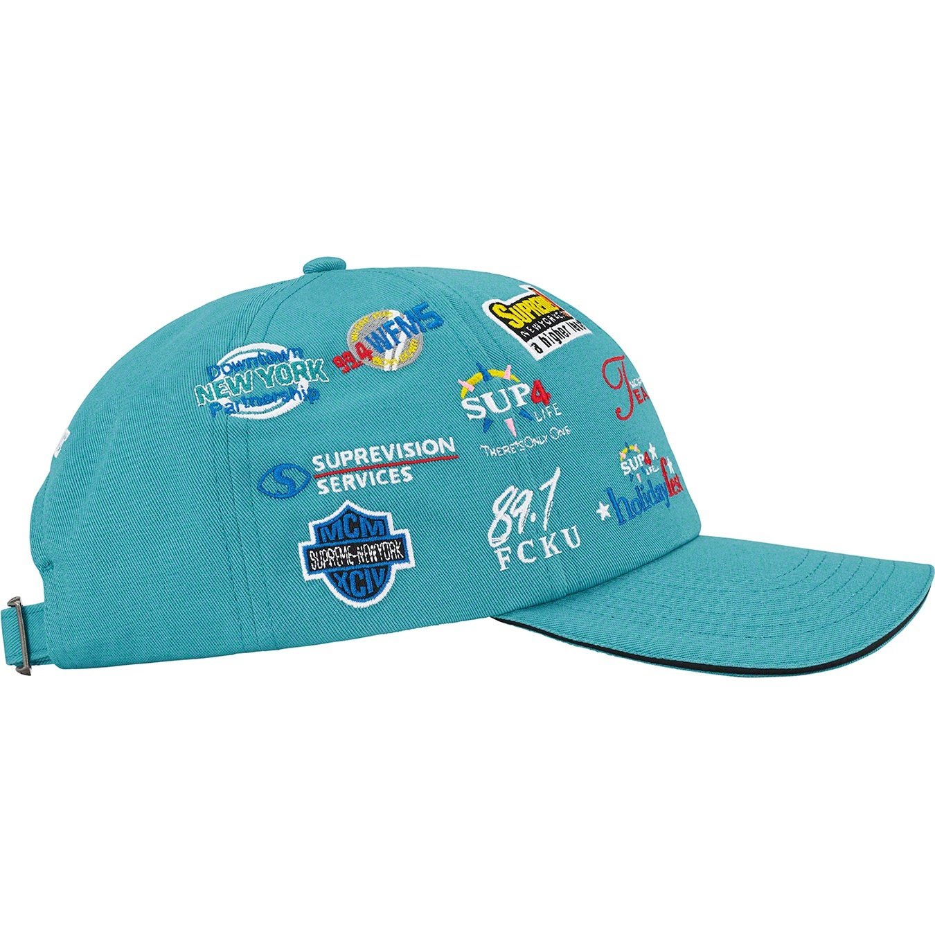 Supreme Sponsors 6-Panel (FW22) - Teal - $54