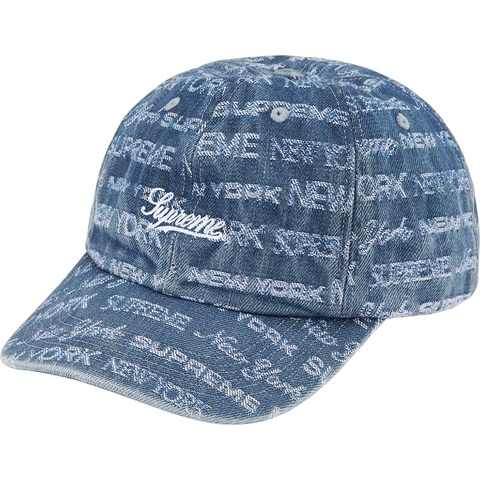 Supreme Multi Type Jacquard Denim 6-Panel - Blue