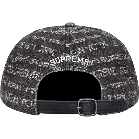 Supreme Multi Type Jacquard Denim 6-Panel - Black
