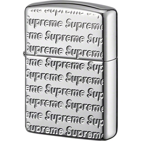 Supreme Repeat Engraved Zippo - Silver