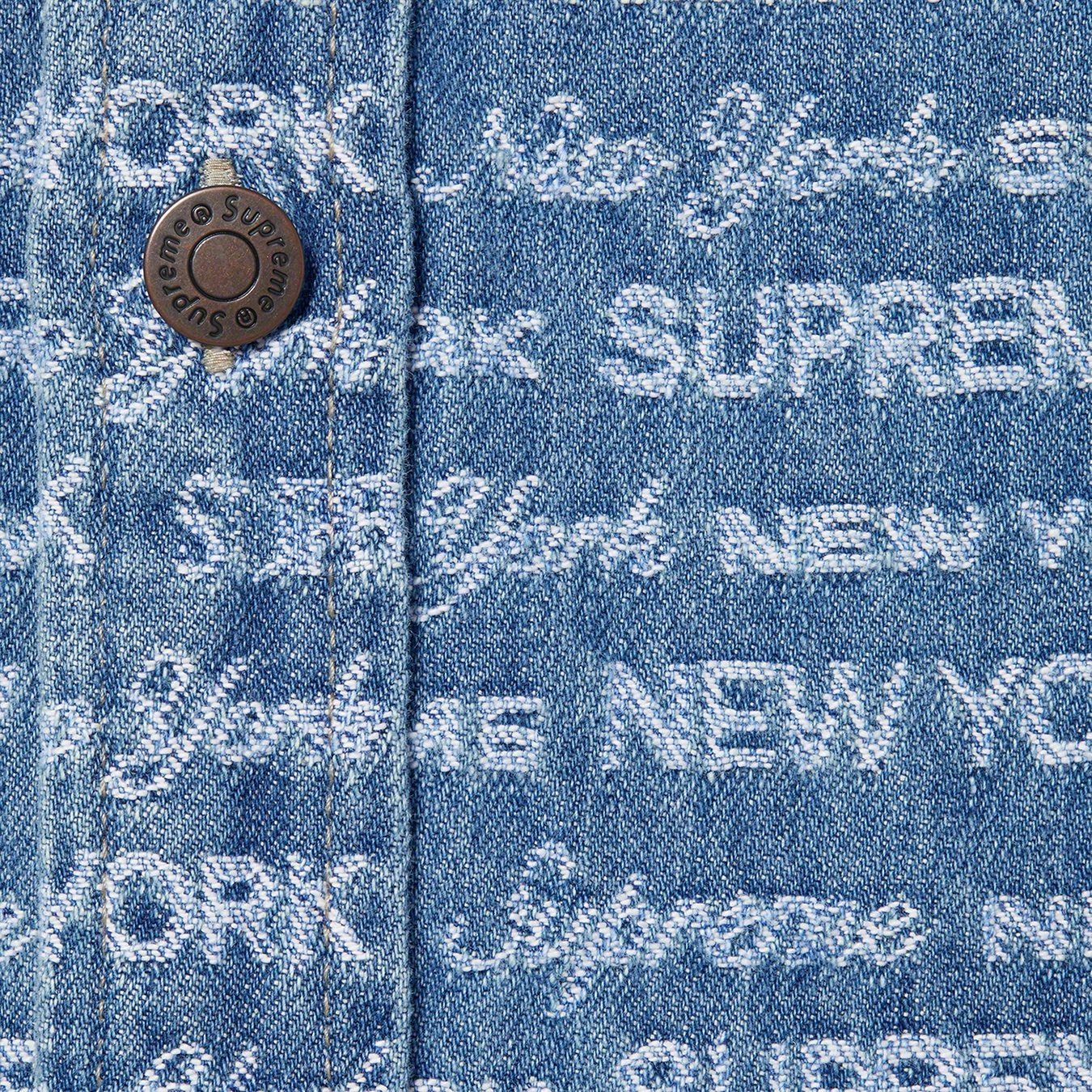 Supreme Multi Type Jacquard Denim Shirt (FW22) - Blue - $148