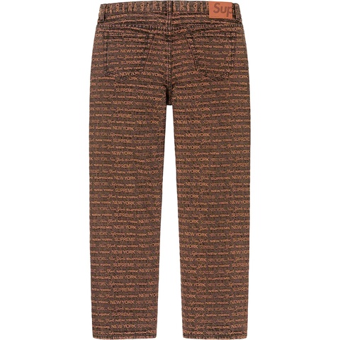 Supreme Multi Type Jacquard Regular Jean - Brown
