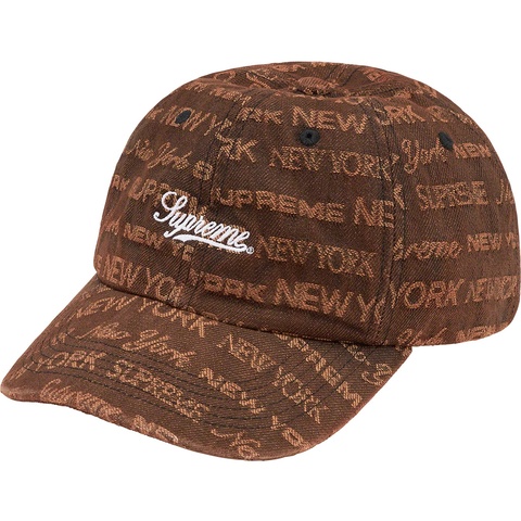 Supreme Multi Type Jacquard Denim 6-Panel - Brown
