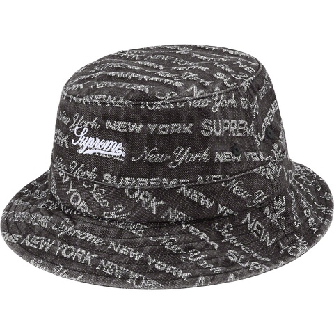 Supreme Multi Type Jacquard Denim Crusher - Black
