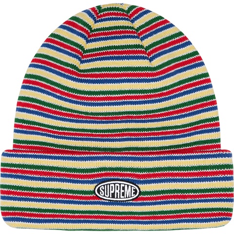Supreme Multi Stripe Beanie - Yellow