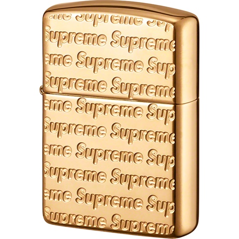 Supreme Repeat Engraved Zippo - Gold