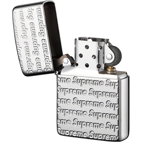 Supreme Repeat Engraved Zippo - Silver