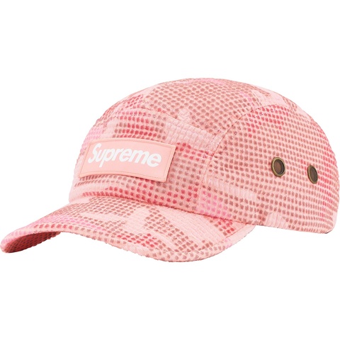 Supreme Camo Grid Velvet Camp Cap - Pink Camo
