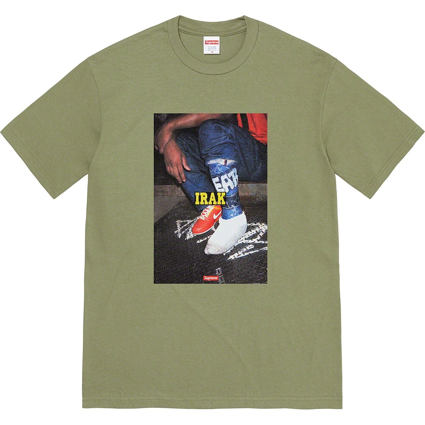 Supreme Supreme IRAK Cast Tee (FW22) - Light Olive - $44