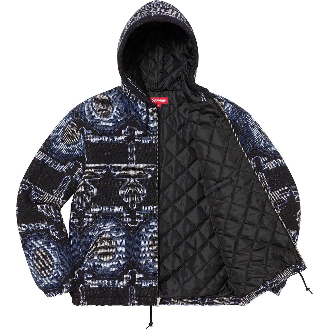 Supreme Woven Hooded Jacket (FW22) - Blue - $198