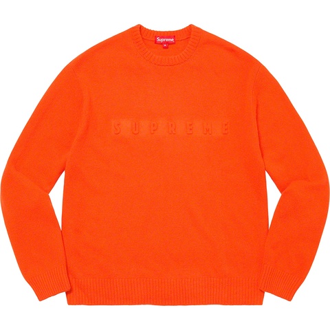 Supreme Embossed Sweater - Orange
