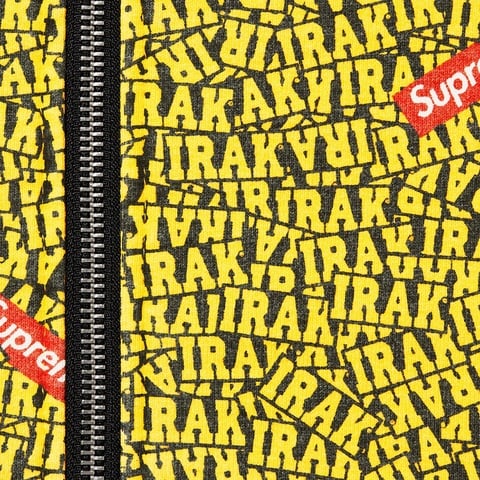 Supreme Supreme/IRAK Zip UP Hooded Sweatshirt - Yellow