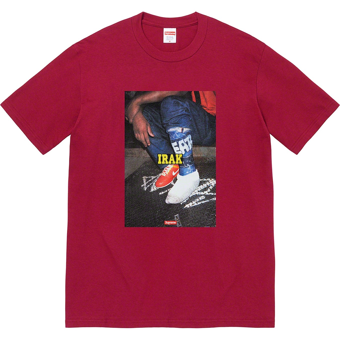 Supreme Supreme IRAK Cast Tee (FW22) - Cardinal - $44