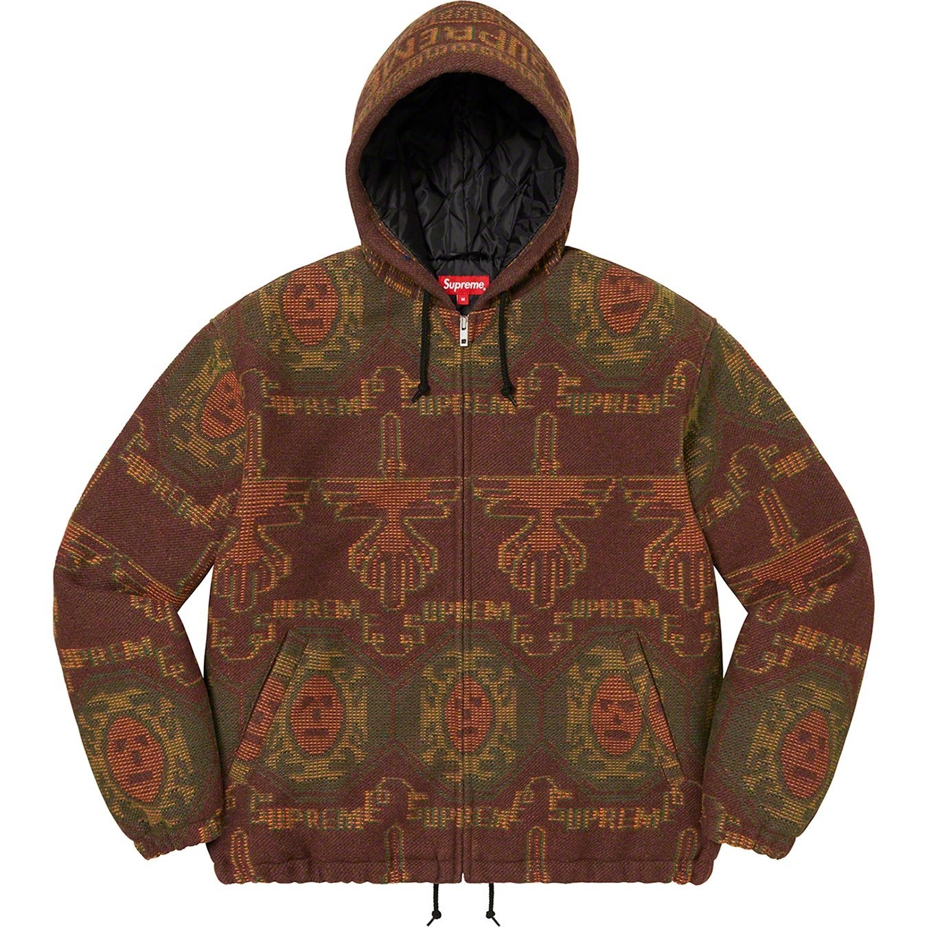 Supreme Woven Hooded Jacket (FW22) - Rust - $198