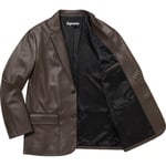 Supreme Leather Blazer (FW22) - Brown