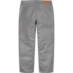 Supreme Leather 5-Pocket Jean (FW22) - Grey