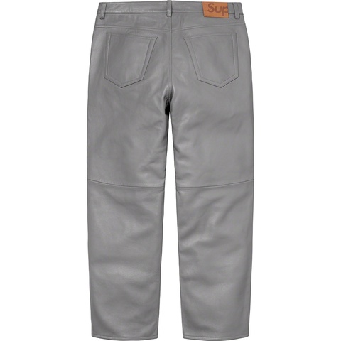 Supreme Leather 5-Pocket Jean - Grey