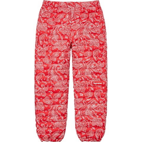 Supreme Micro Down Pant - Red Paisley 