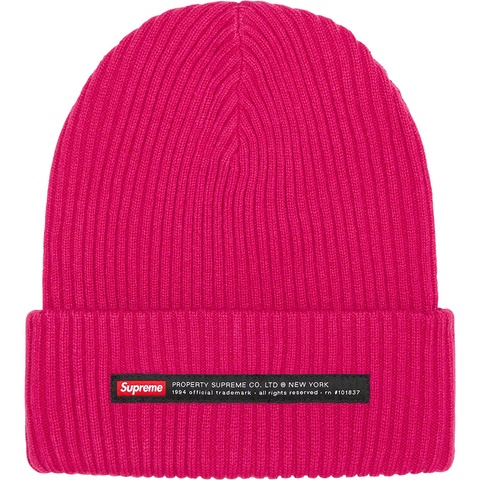 Supreme Property Label Beanie - Magenta