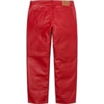 Supreme Leather 5-Pocket Jean (FW22) - Red