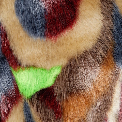 Supreme Multicolor Faux Fur Bomber Jacket - Multicolor
