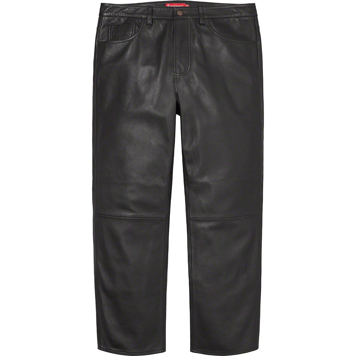 Supreme Leather 5-Pocket Jean (FW22) - Black - $398