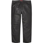 Supreme Leather 5-Pocket Jean (FW22) - Black