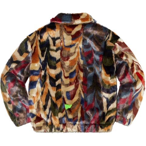 Supreme Multicolor Faux Fur Bomber Jacket - Multicolor
