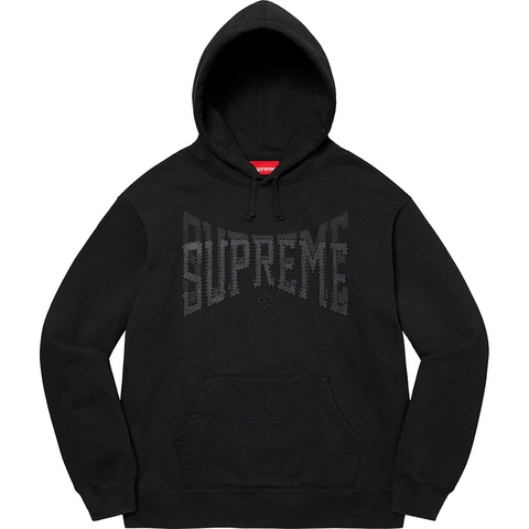 Supreme Rhinestone Shadow Hooded Sweatshirt - Black