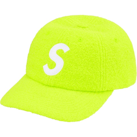 Supreme Boiled Wool S Logo 6-Panel - Fluorescent Green