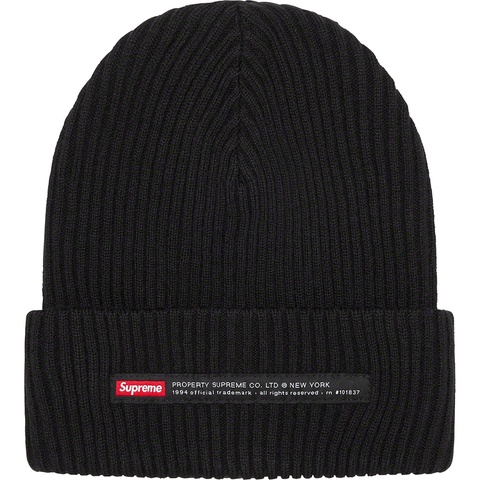 Supreme Property Label Beanie - Black
