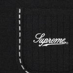 Supreme Contrast Stitch Button Up Sweater (FW22) - Black