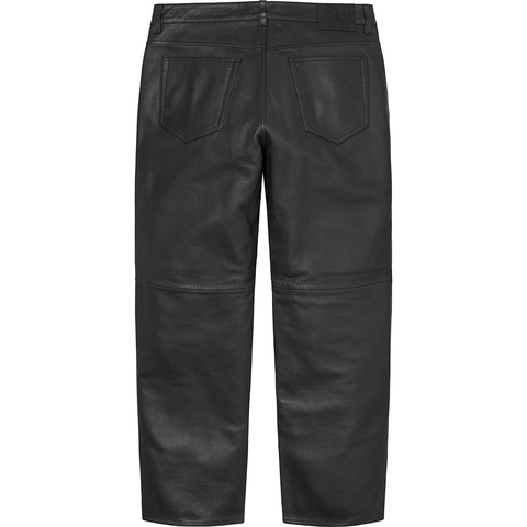 Supreme Leather 5-Pocket Jean - Black
