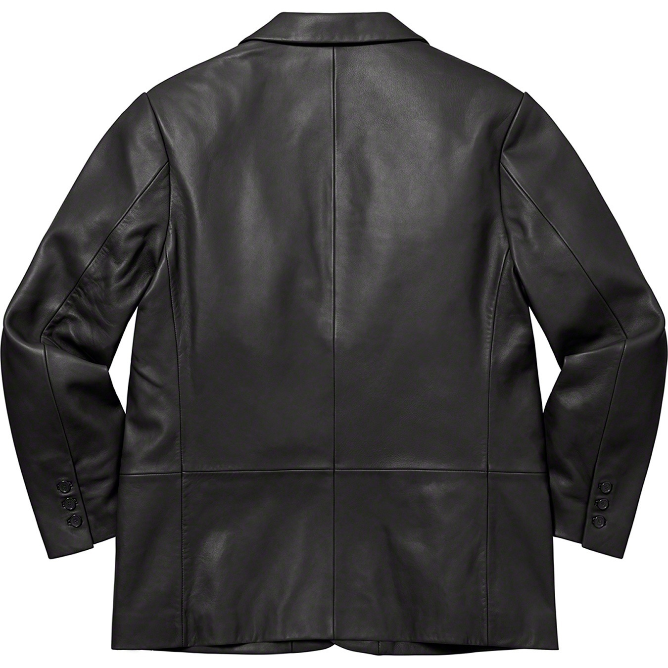 Supreme Leather Blazer (FW22) - Black - $498