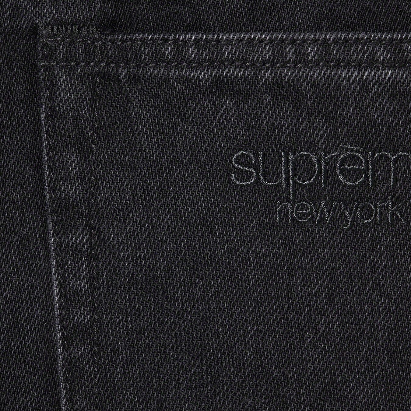 Supreme Baggy Jean (FW22) - Black - $168