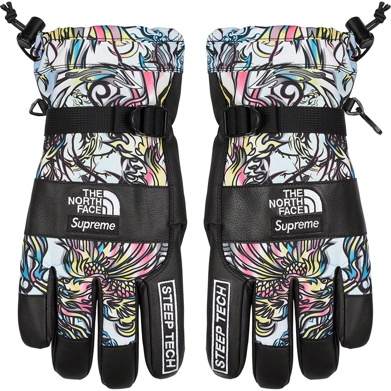 Supreme Supreme The North Face Steep Tech Gloves (FW22) - Multicolor Dragon - $110